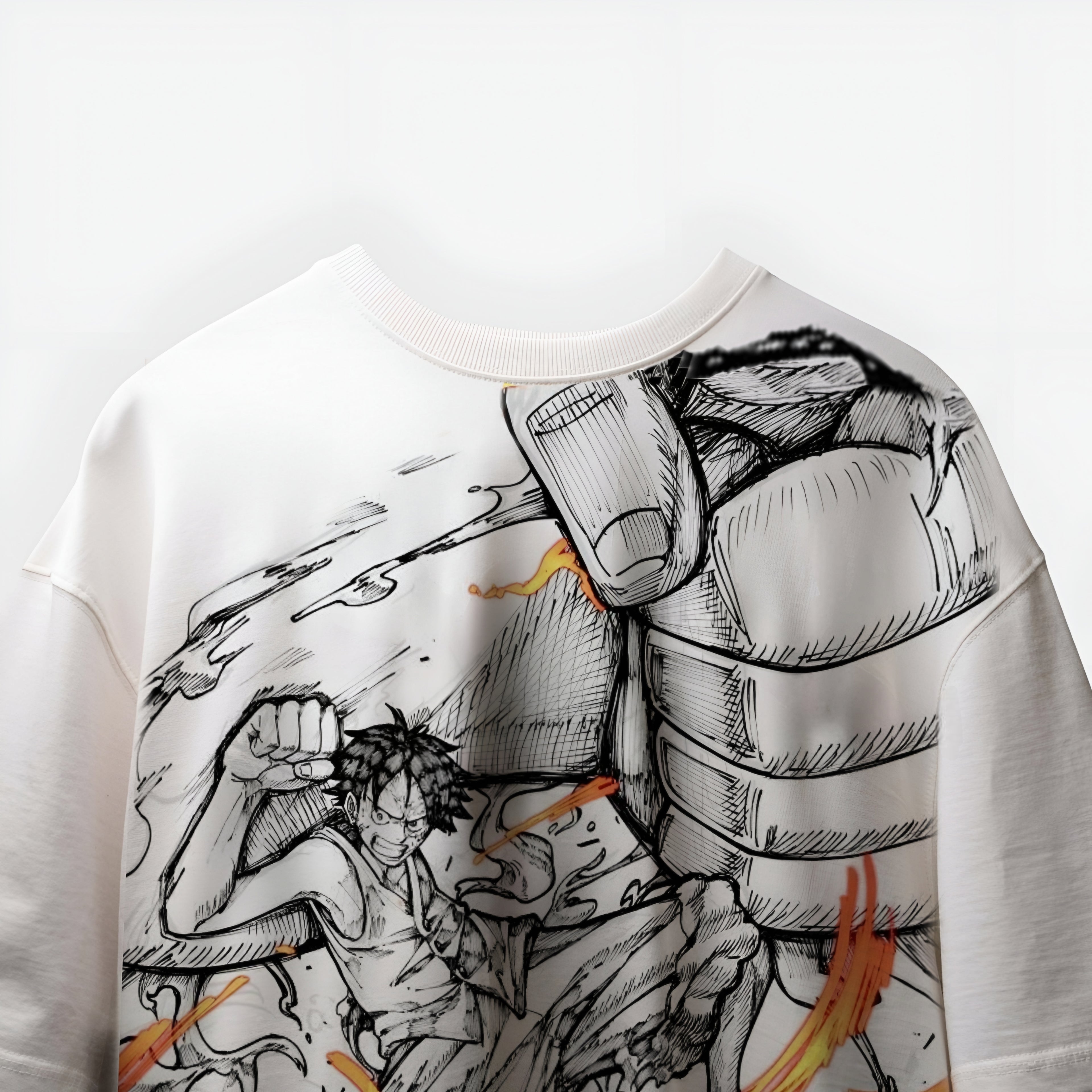Monkey D Luffy Off White Oversized tee