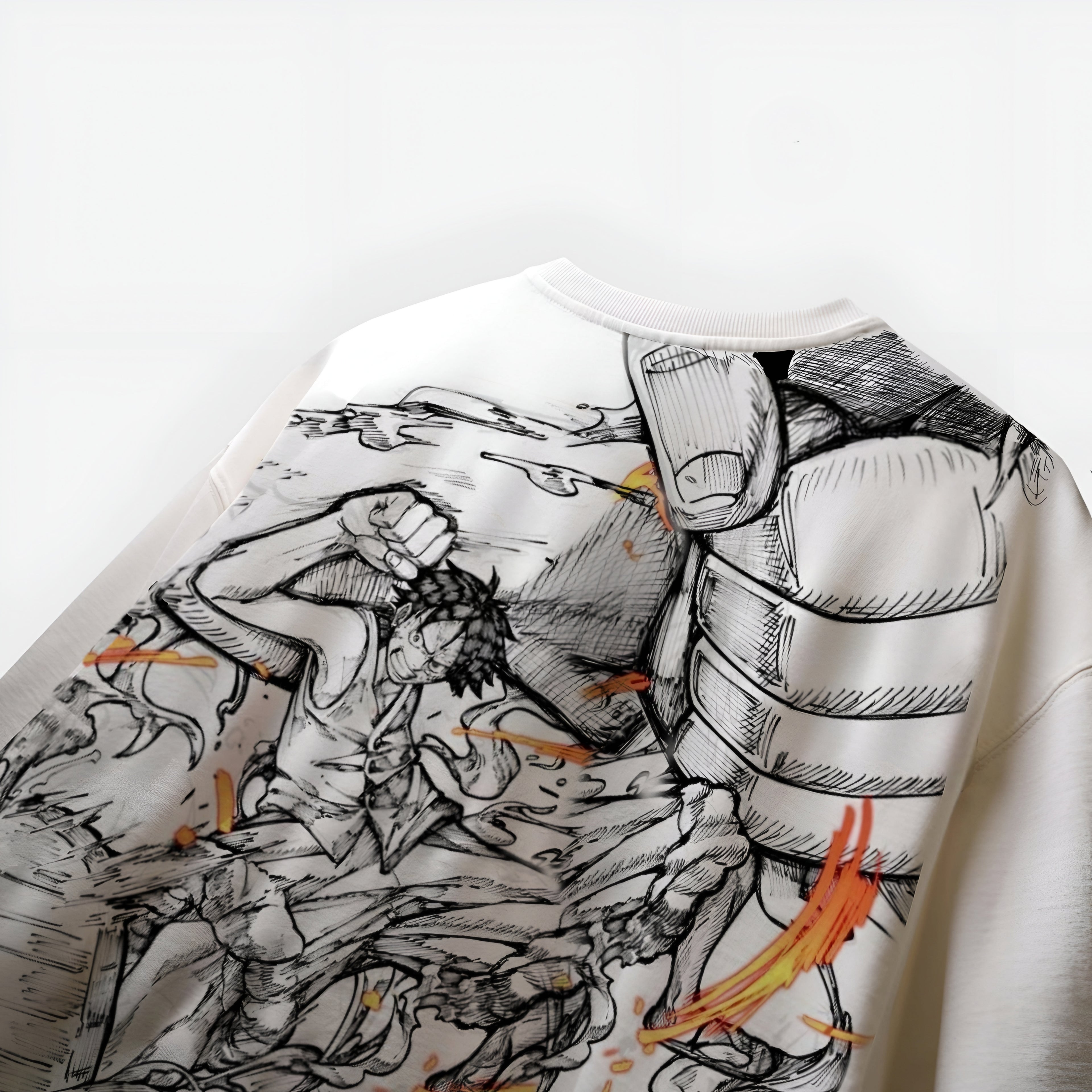 Monkey D Luffy Off White Oversized tee