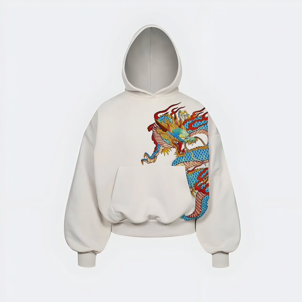 AZURE BLUE OFF WHITE HOODIE