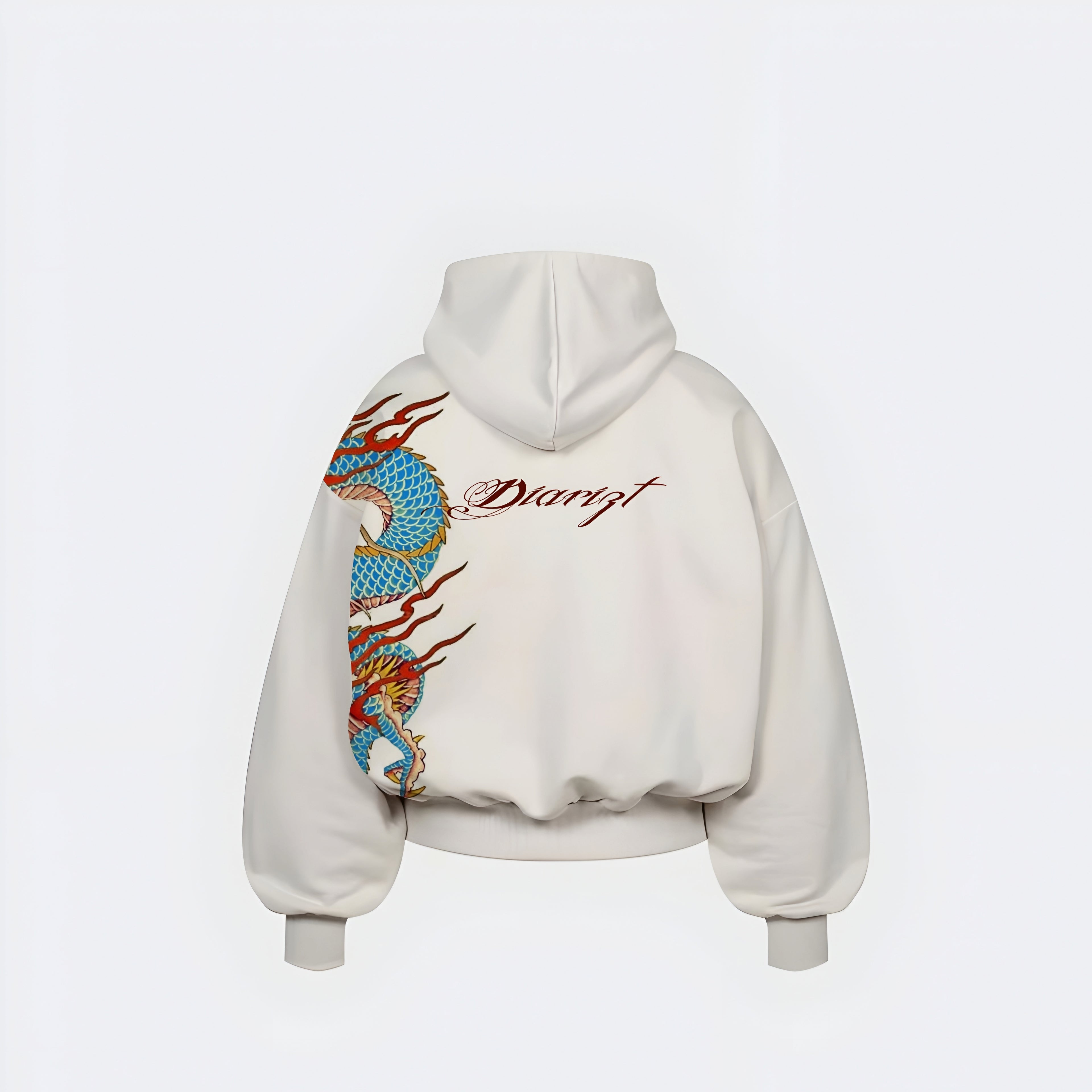 AZURE BLUE OFF WHITE HOODIE