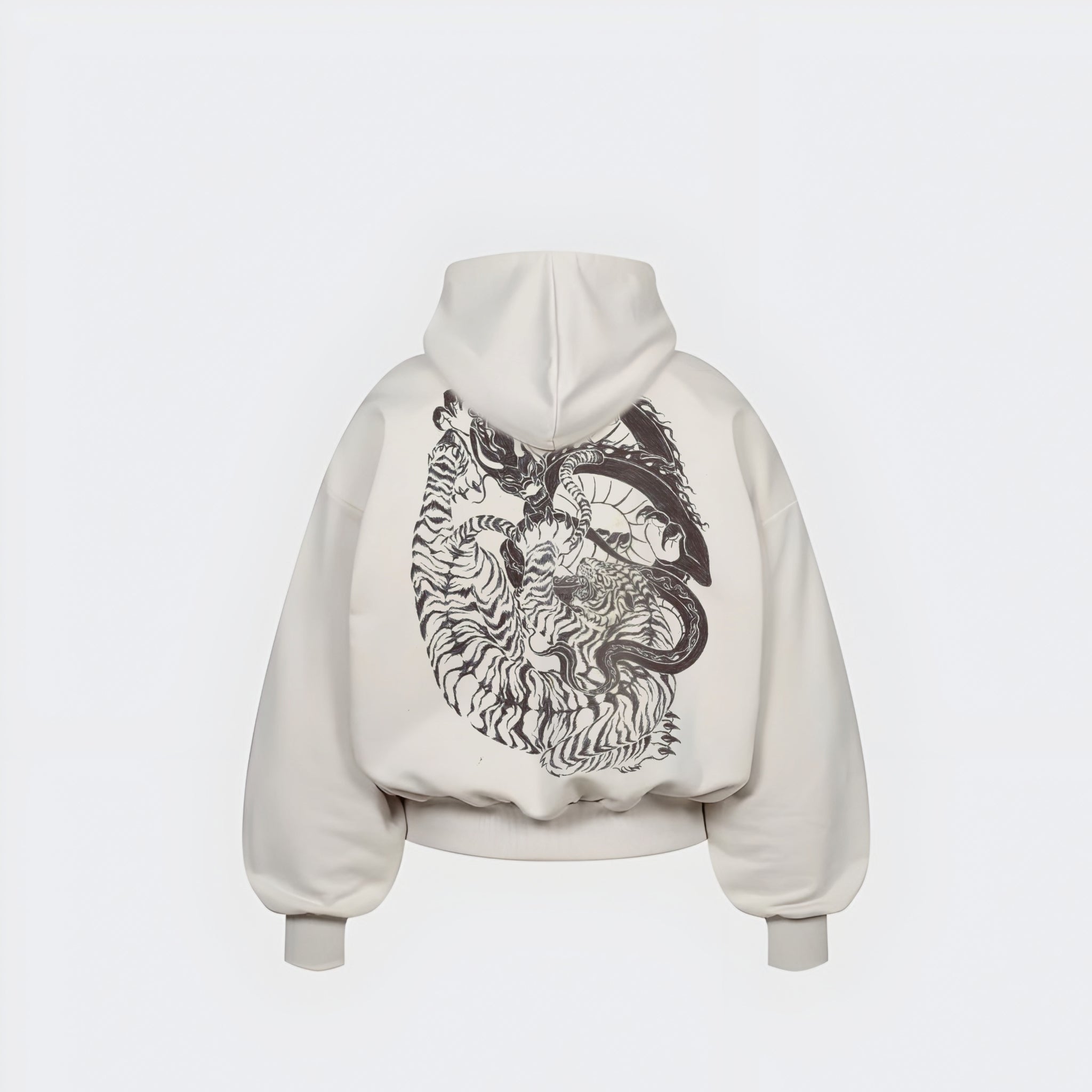 ORANG AND DARK OFF WHITE HOODIE